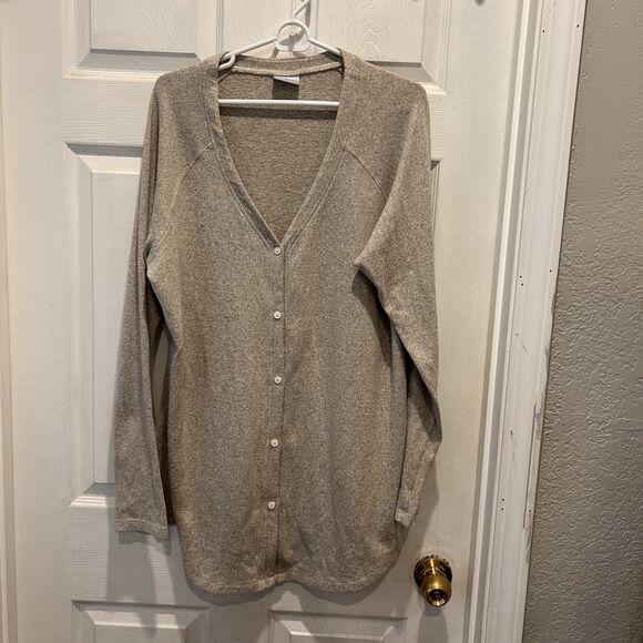 Columbia By The Hearth‎ Cardigan Womens XL Beige Oatmeal Cozy Comfy Gorpcore - Picture 1 of 9